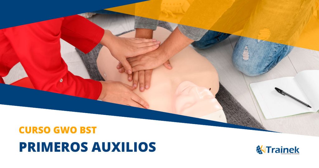 Formación en primeros auxilios del curso GWO BST de Trainek