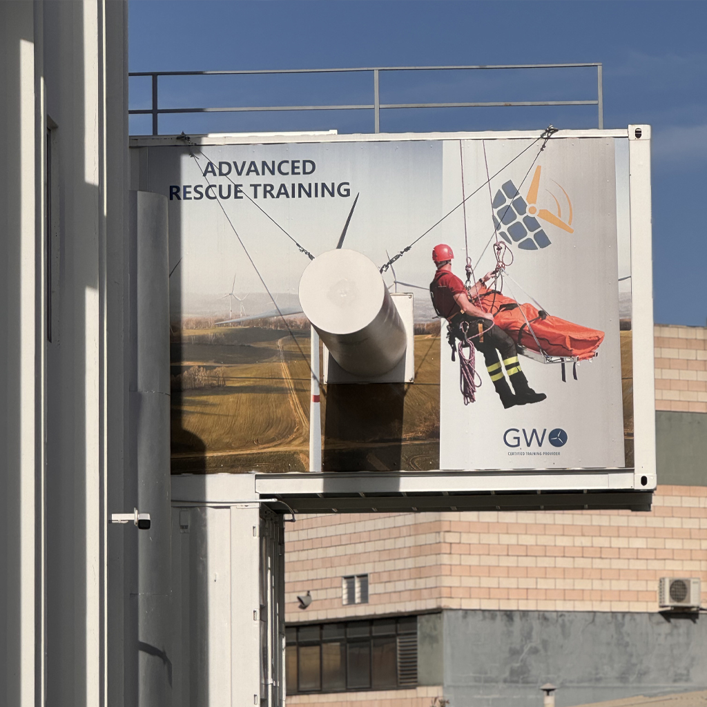 Simulador aerogenerador rescate en alturas frontal