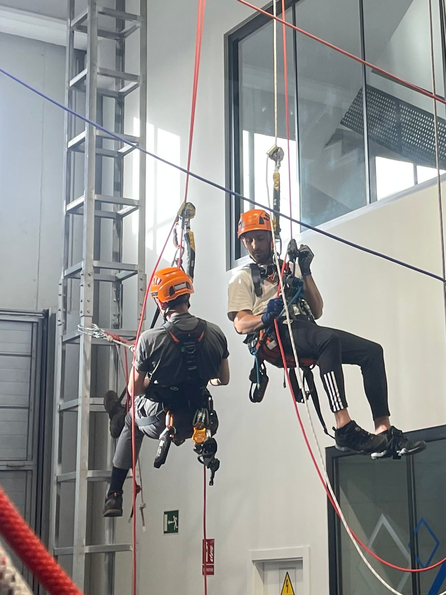 Práctica de rescate en altura